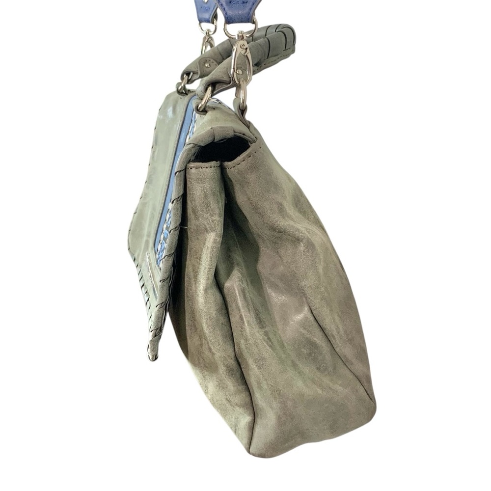 STEVE MADDEN Gray & Blue Crossbody Messenger Bag - Picture 7 of 16